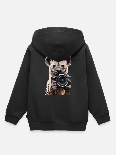 Hyäne - Kinder Premium Organic Hoodie - Schwarz