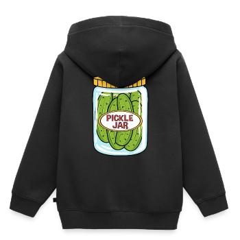 Essiggurke Gurke Gurken - Kinder Premium Organic Hoodie - Schwarz - Hinten - AI Model Kid Male (0cm)