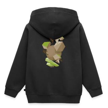équipe sympa - Sweat Premium à capuche enfant bio - noir - Dos - AI Model Kid Male (0cm)