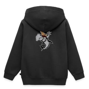 Aquadog - When The Dog Dominates the Seas - Kids Premium Organic Hoodie - black - Back - AI Model Kid Male (0cm)