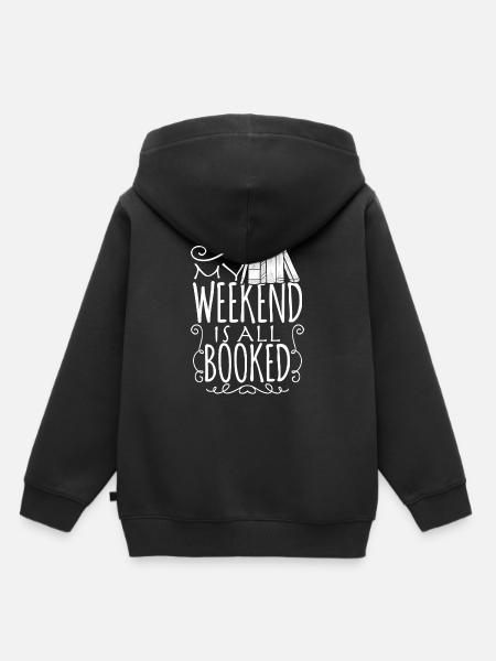 Lesen am Wochenende - Kinder Premium Organic Hoodie - Schwarz
