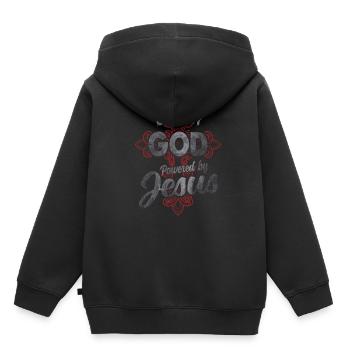 Dieu jésus - Sweat Premium à capuche enfant bio - noir - Dos - AI Model Kid Male (0cm)