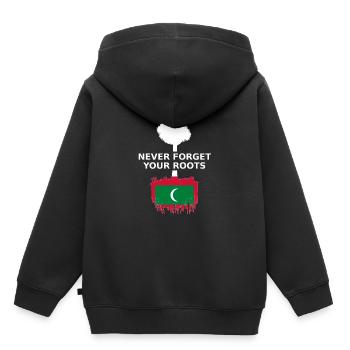 Malediven Wurzeln Spruch - Kinder Premium Organic Hoodie - Schwarz - Hinten - AI Model Kid Male (0cm)