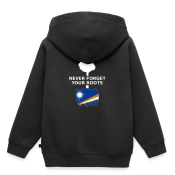 Racines de Marshallinseln Îles Marshall - Sweat Premium à capuche enfant bio - noir - Dos - AI Model Kid Male (0cm)