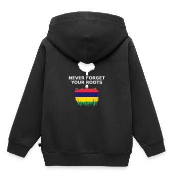 Mauritius Never Forget Your Roots - Kids Premium Organic Hoodie - black - Back - AI Model Kid Male (0cm)