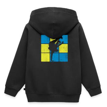 Breakdance handstand - Kids Premium Organic Hoodie - black - Back - AI Model Kid Male (0cm)