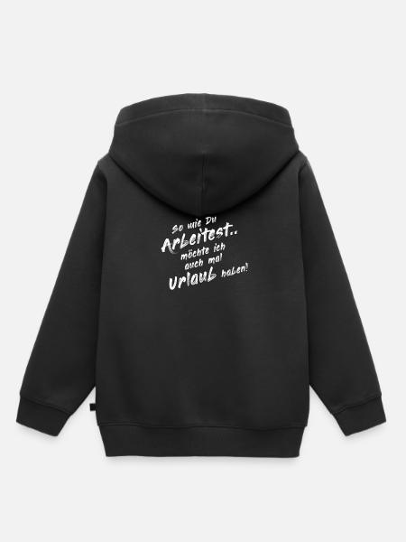 Arbeit - Kinder Premium Organic Hoodie - Schwarz