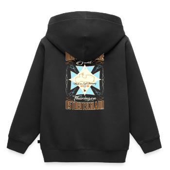 Simson Schwalbe KR51 Waffenschmiede DDR VEB IFA - Kinder Premium Organic Hoodie - Schwarz - Hinten - AI Model Kid Male (0cm)