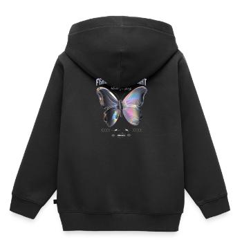 Fearless in Flight Butterfly - Kids Premium Organic Hoodie - black - Back - AI Model Kid Male (0cm)