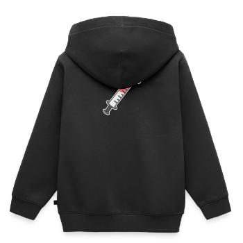 Spritzendesign für Menschen, die im Krankenhaus - Kinder Premium Organic Hoodie - Schwarz - Hinten - AI Model Kid Male (0cm)