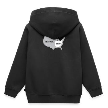 Ohio not Ohio design for proud Ohioan people - Kids Premium Organic Hoodie - black - Back - AI Model Kid Male (0cm)