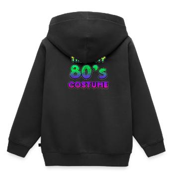 Années 80 - Sweat Premium à capuche enfant bio - noir - Dos - AI Model Kid Male (0cm)