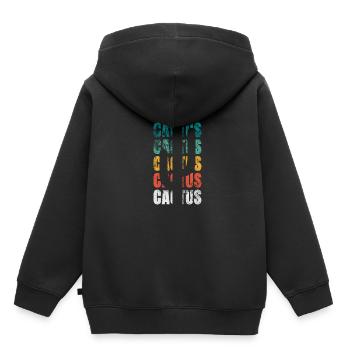Cactus Cactus Cactus Grunge - Kinder Premium Organic Hoodie - Schwarz - Hinten - AI Model Kid Male (0cm)