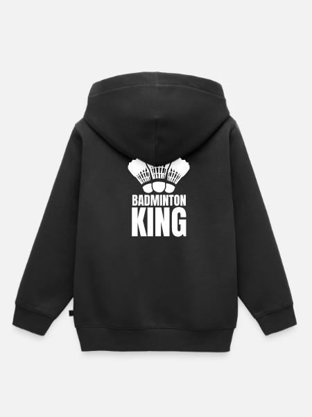 Badminton King Shuttlecock - Kinder Premium Organic Hoodie - Schwarz