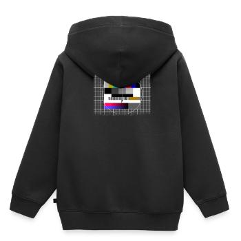 Testbild Envoyer Pause 80's 80's TV TV - Sweat Premium à capuche enfant bio - noir - Dos - AI Model Kid Male (0cm)