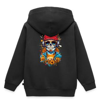 Sugar Skull - Kids Premium Organic Hoodie - black - Back - AI Model Kid Male (0cm)