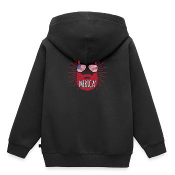 America Man - Kids Premium Organic Hoodie - black - Back - AI Model Kid Male (0cm)