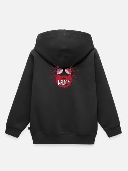 America Man - Kinder Premium Organic Hoodie - Schwarz