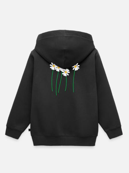 Margeriten - Kinder Premium Organic Hoodie - Schwarz
