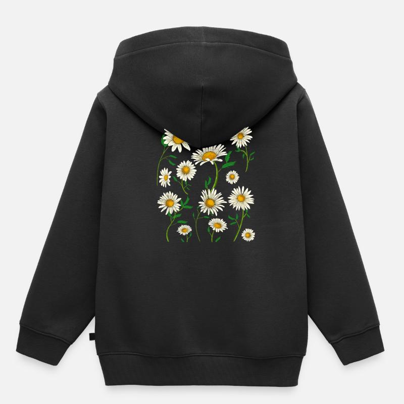 Gänseblümchen Hobbygärtner Geschenk Blumen Botanik - Kinder Premium Organic Hoodie - Schwarz