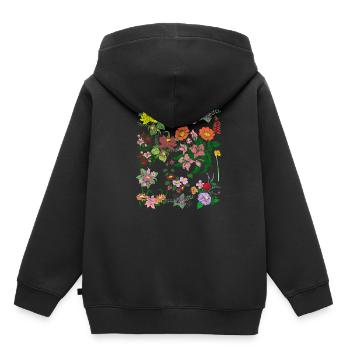 Wildblumen Botaniker Natur Blumen Geschenk Botanik - Kinder Premium Organic Hoodie - Schwarz - Hinten - AI Model Kid Male (0cm)