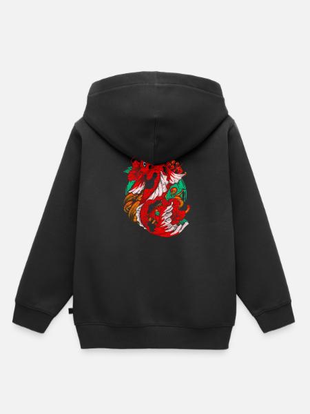 Koi Karpfen - Kinder Premium Organic Hoodie - Schwarz