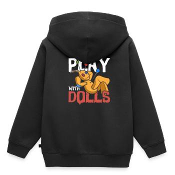 Hexe Voodoo Hexerei Geschenk Lustiges Voodoo Puppe - Kinder Premium Organic Hoodie - Schwarz - Hinten - AI Model Kid Male (0cm)