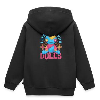 Wicca Hexerei Voodoo Zauber Lustiges Voodoo Puppe - Kinder Premium Organic Hoodie - Schwarz - Hinten - AI Model Kid Male (0cm)