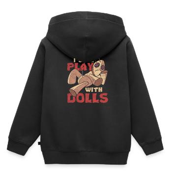 Je joue encore avec des poupées sorcellerie vaudou - Sweat Premium à capuche enfant bio - noir - Dos - AI Model Kid Male (0cm)