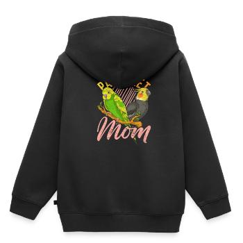 Sittich Mama Vogel Muttertag Geschenk Sittich - Kinder Premium Organic Hoodie - Schwarz - Hinten - AI Model Kid Male (0cm)
