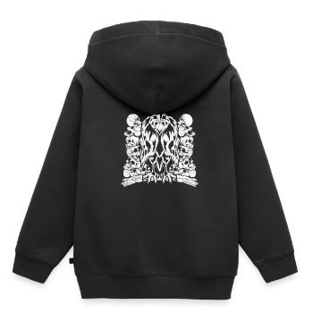 Totenköpfe Aasfresser Raubvogel Geschenk Geier - Kinder Premium Organic Hoodie - Schwarz - Hinten - AI Model Kid Male (0cm)