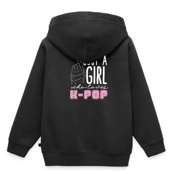 Koreanische Pop Musik Mädchen Geschenk K Pop - Kinder Premium Organic Hoodie - Schwarz - Hinten - AI Model Kid Male (0cm)