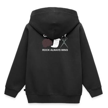 Geology rock paper scissors geologist gift - Kids Premium Organic Hoodie - black - Back - AI Model Kid Male (0cm)