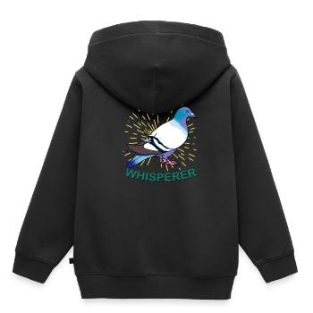 Ornithologue ornithologue zoologue - Sweat Premium à capuche enfant bio - noir - Dos - AI Model Kid Male (0cm)