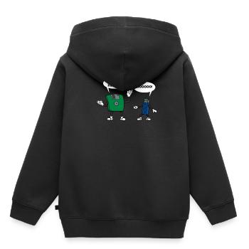 Computertechnik Diskette USB-Stick Geschenk - Kinder Premium Organic Hoodie - Schwarz - Hinten - AI Model Kid Male (0cm)