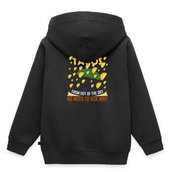 Taco Regen Himmel Cinco de Mayo Mexiko Fiesta - Kinder Premium Organic Hoodie - Schwarz - Hinten - AI Model Kid Male (0cm)
