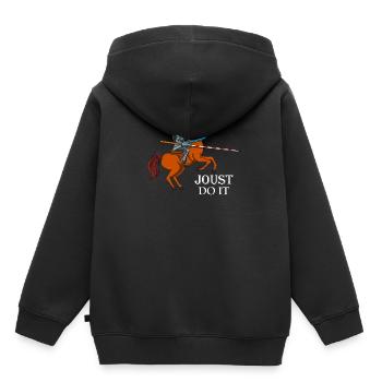 Tjost Medieval Knight Horse Middle Ages - Kids Premium Organic Hoodie - black - Back - AI Model Kid Male (0cm)