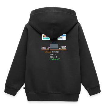 Programmierung Informatik Entwickler Programmierer - Kinder Premium Organic Hoodie - Schwarz - Hinten - AI Model Kid Male (0cm)