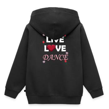 Danseur Danse Musique Ballet Cours de danse - Sweat Premium à capuche enfant bio - noir - Dos - AI Model Kid Male (0cm)