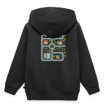 Cars Roads Children Signs Route Traffic - Kids Premium Organic Hoodie - black - Back - AI Model Kid Male (0cm)