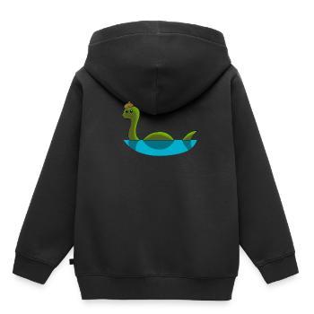 Monster Von Lochness Nessie Mythos Legende - Kinder Premium Organic Hoodie - Schwarz - Hinten - AI Model Kid Male (0cm)