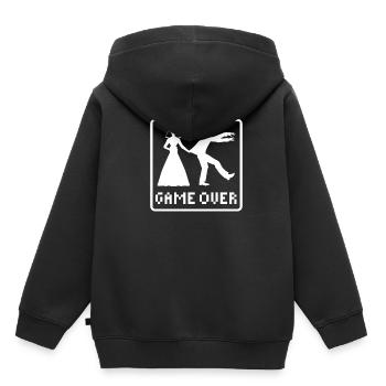 Hochzeit Heirat Heiraten Bräutigam Ehemann - Kinder Premium Organic Hoodie - Schwarz - Hinten - AI Model Kid Male (0cm)