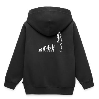 Klettern Bouldern Sportklettern Berge Geschenk - Kinder Premium Organic Hoodie - Schwarz - Hinten - AI Model Kid Male (0cm)