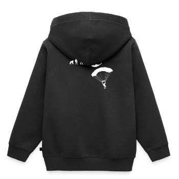 Parachutisme parachutisme - Sweat Premium à capuche enfant bio - noir - Dos - AI Model Kid Male (0cm)