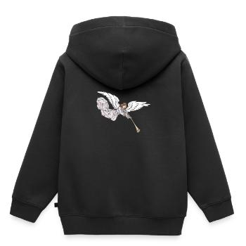 Fantasy Engel Lied Trompete - Kinder Premium Organic Hoodie - Schwarz - Hinten - AI Model Kid Male (0cm)