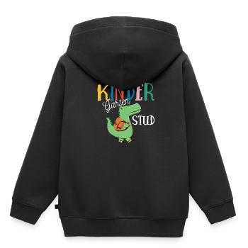Children's Garden Stud Dinosaur Dino Shirt Gift - Kids Premium Organic Hoodie - black - Back - AI Model Kid Male (0cm)