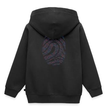 Fingerabdruck - Kinder Premium Organic Hoodie - Schwarz - Hinten - AI Model Kid Male (0cm)