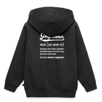 Programmer programmer noun noun definition - Kids Premium Organic Hoodie - black - Back - AI Model Kid Male (0cm)