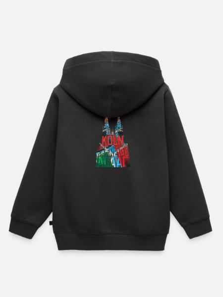 Kölner Dom Köln Karneval - Kinder Premium Organic Hoodie - Schwarz