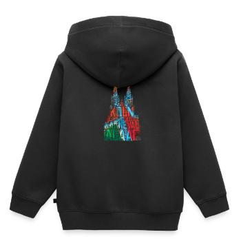 Kölner Dom Köln Karneval - Kinder Premium Organic Hoodie - Schwarz - Hinten - AI Model Kid Male (0cm)